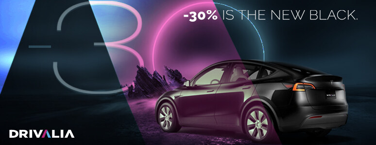 Black Week - Profitez de 30% de réduction sur la location d'une voiture électrique !